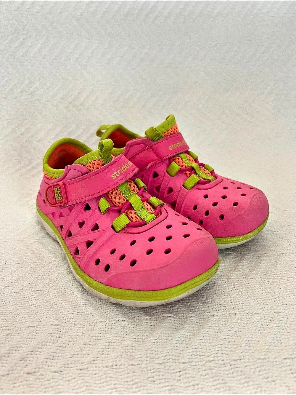 Stride Rite Made2Play Phibian Water Shoe Shoes Pink & Green Girls US 7